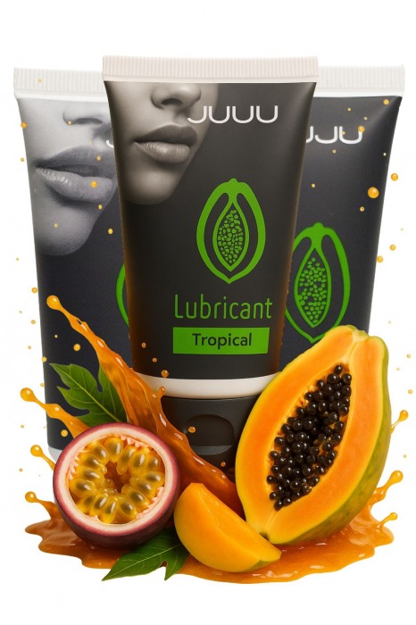 Набор из 3 съедобных лубрикантов JUJU со вкусом тропических фруктов - JuJu - купить с доставкой в Новочеркасске