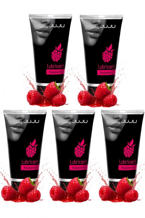 Набор из 5 съедобных лубрикантов JUJU со вкусом малины - JuJu - купить с доставкой в Новочеркасске