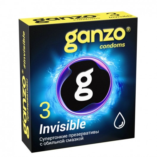 Супертонкие презервативы Ganzo Invisible - 3 шт. - Ganzo - купить с доставкой в Новочеркасске