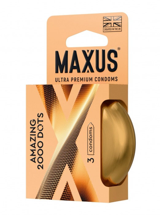 Точечные презервативы MAXUS 2000 Amazing Dots с железным кейсом - 3 шт. - Maxus - купить с доставкой в Новочеркасске