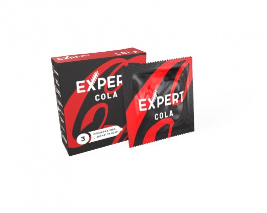 Презервативы с ароматом колы Expert Cola - 3 шт. - Expert - купить с доставкой в Новочеркасске