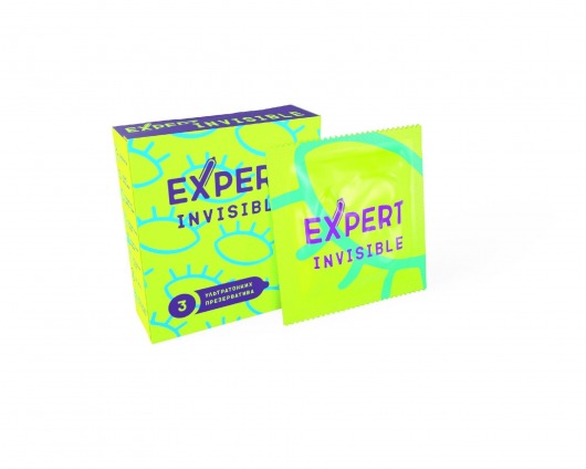 Ультратонкие презервативы Expert Invisible - 3 шт. - Expert - купить с доставкой в Новочеркасске
