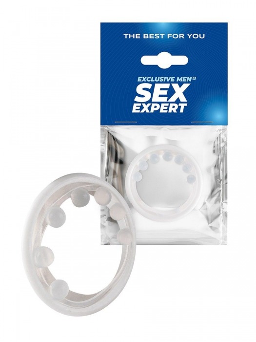 Эрекционное кольцо с мягкой стимулирующей насадкой - Sex Expert - в Новочеркасске купить с доставкой