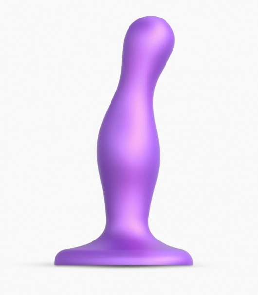 Фиолетовая насадка Strap-On-Me Dildo Plug Curvy size S - Strap-on-me - купить с доставкой в Новочеркасске