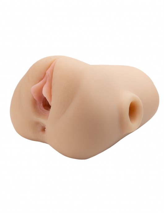 Телесный мастурбатор с вибрацией Double Pounder Vibrating Squeeze Stroker - Pipedream - в Новочеркасске купить с доставкой