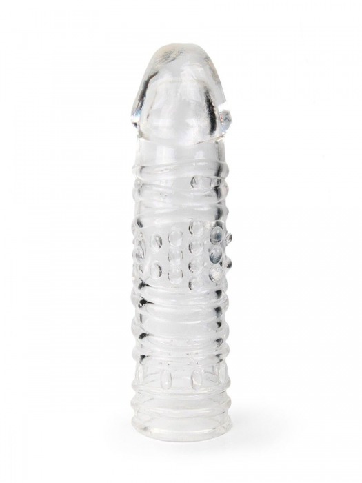 Прозрачная закрытая насадка на пенис - 17 см. - Sex Expert - в Новочеркасске купить с доставкой