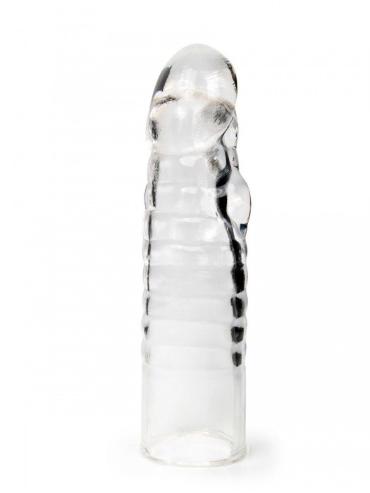 Прозрачная закрытая насадка на член - 15 см. - Sex Expert - в Новочеркасске купить с доставкой