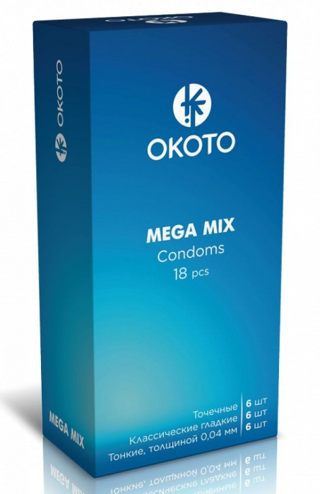 Презервативы OKOTO Mega Mix - 18 шт. - Sitabella - купить с доставкой в Новочеркасске