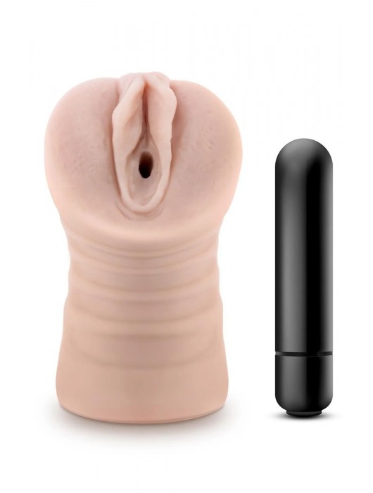 Телесный мастурбатор-вагина Ayumi с вибрацией - Blush Novelties - в Новочеркасске купить с доставкой