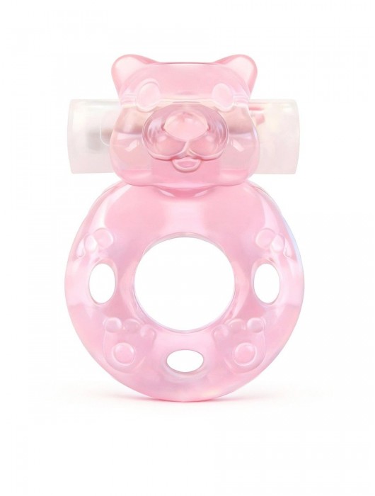 Розовое эрекционное виброкольцо в форме мишки - 1137 - в Новочеркасске купить с доставкой