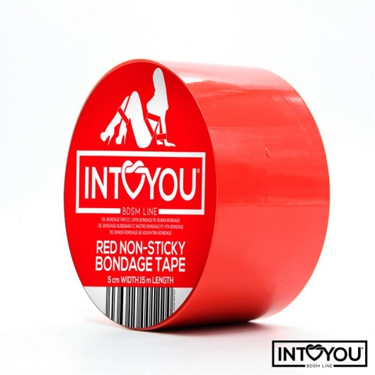 Красный скотч для фиксации Non-Sticky Bondage Tape - 15 м. - Intoyou - купить с доставкой в Новочеркасске