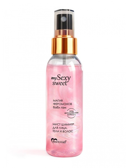 Мист для лица, тела и волос Sexy Sweet с ароматом бабл-гам, шиммером и феромонами - 95 мл. -  - Магазин феромонов в Новочеркасске