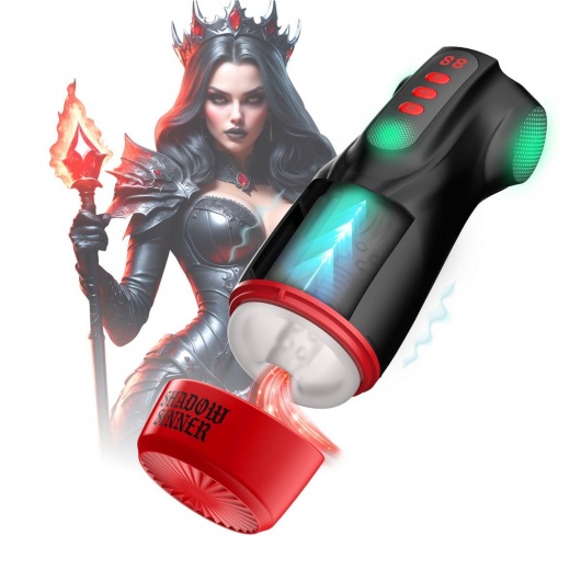 Интерактивный мастурбатор Raven с вакуумом, вибрацией и подсветкой - Shots Media BV - в Новочеркасске купить с доставкой