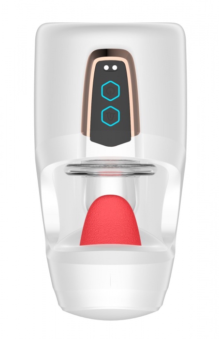 Белый мастурбатор с язычком и возвратно-поступательными движениями - Secwell - в Новочеркасске купить с доставкой