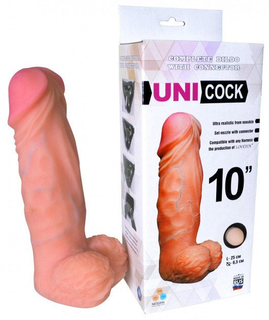 Фаллическая насадка Харнесс UNICOCK 10  - 25 см. - LOVETOY (А-Полимер) - купить с доставкой в Новочеркасске