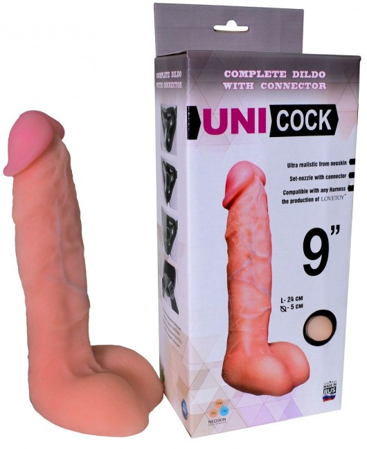 Фаллическая насадка Харнесс UNICOCK 9  - 24 см. - LOVETOY (А-Полимер) - купить с доставкой в Новочеркасске