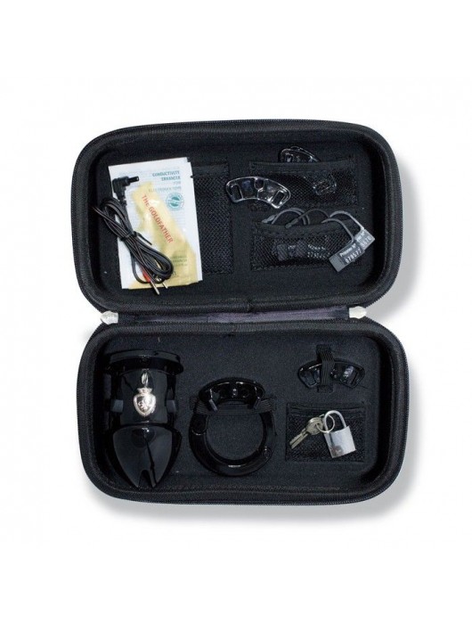 Пояс верности с электростимуляцией Mystim Pubic Enemy No1 Black Edition - MyStim - купить с доставкой в Новочеркасске