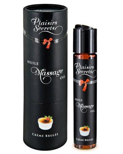 Массажное масло с ароматом крем брюле Huile de Massage Gourmande Creme Brulée - 59 мл. - Plaisir Secret - купить с доставкой в Новочеркасске