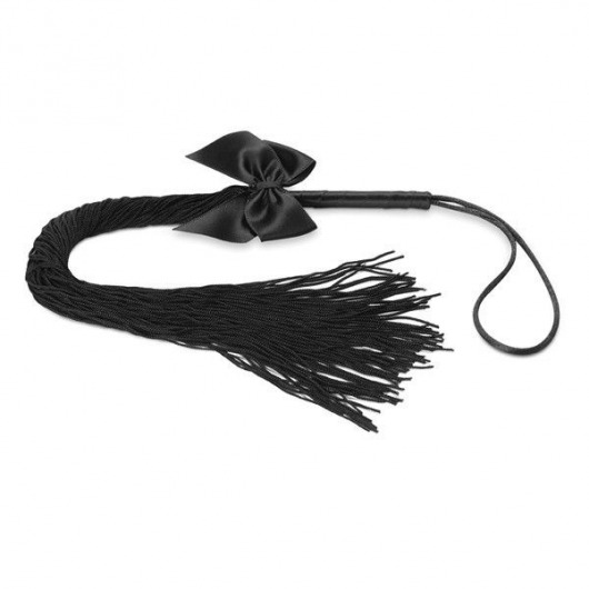 Чёрная плётка Lilly Whip Bijoux - Bijoux Indiscrets - купить с доставкой в Новочеркасске
