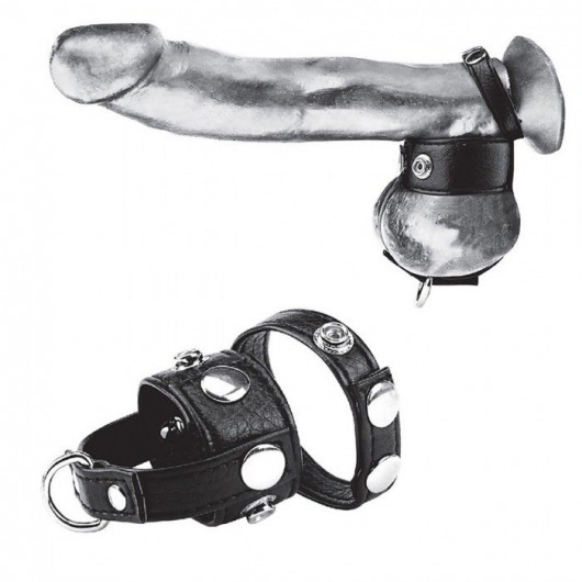 Утяжка для мошонки и пениса Cock Ring With 1  Ball Stretcher And Optional Weight Ring - BlueLine - купить с доставкой в Новочеркасске