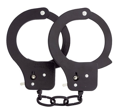 Чёрные наручники из листового металла BONDX METAL CUFFS BLACK - Dream Toys - купить с доставкой в Новочеркасске