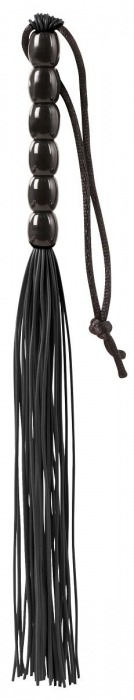 Чёрная мини-плеть из резины Rubber Mini Whip - 22 см. - Blush Novelties - купить с доставкой в Новочеркасске