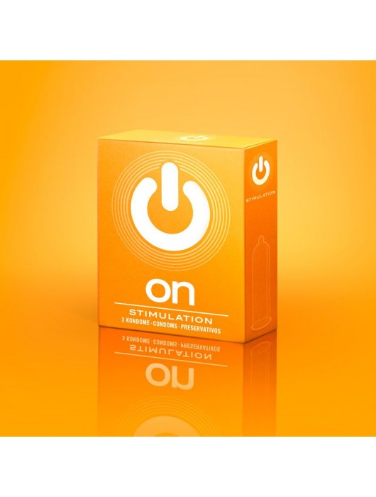 Презервативы ON) Stimulation с точками - 3 шт. - ON) - купить с доставкой в Новочеркасске