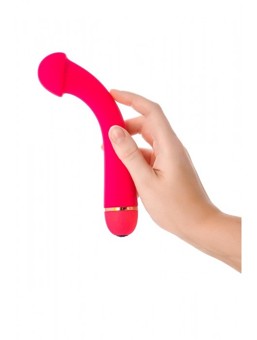 Розовый вибратор с шаровидной головкой - 20 см. - A-toys