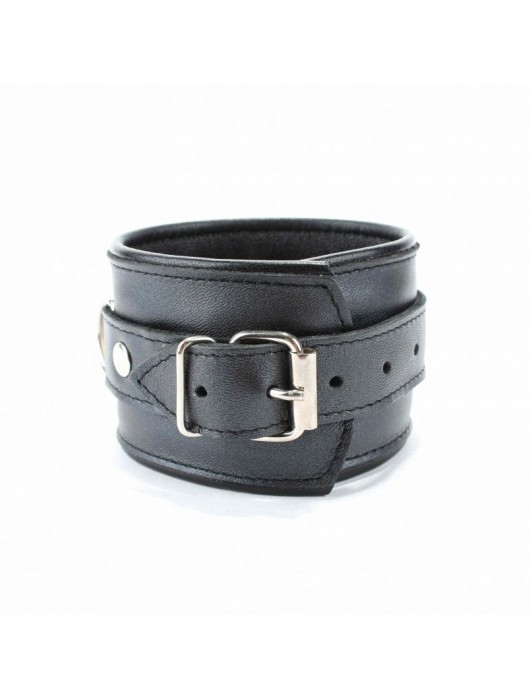 Наручники из гладкой кожи - БДСМ Арсенал - купить с доставкой в Новочеркасске