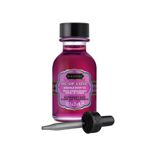 Масло для ласк с ароматом малины Oil of Love Raspberry Kiss - 22 мл. - Kama Sutra - купить с доставкой в Новочеркасске
