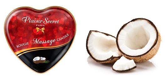 Массажная свеча с ароматом кокоса Bougie Massage Candle - 35 мл. - Plaisir Secret - купить с доставкой в Новочеркасске