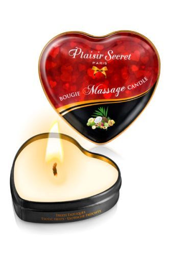Массажная свеча с ароматом экзотических фруктов Bougie Massage Candle - 35 мл. - Plaisir Secret - купить с доставкой в Новочеркасске
