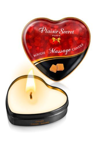 Массажная свеча с ароматом карамели Bougie Massage Candle - 35 мл. - Plaisir Secret - купить с доставкой в Новочеркасске