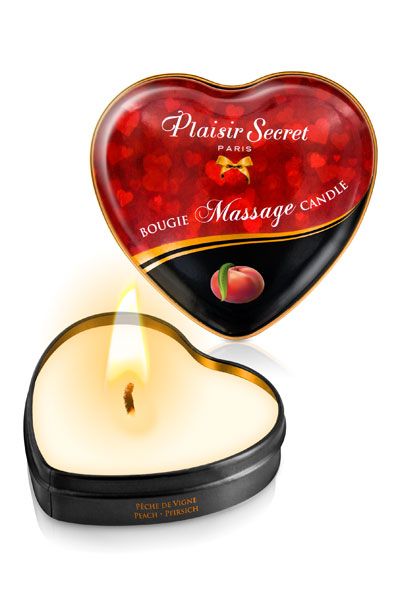 Массажная свеча с ароматом персика Bougie Massage Candle - 35 мл. - Plaisir Secret - купить с доставкой в Новочеркасске