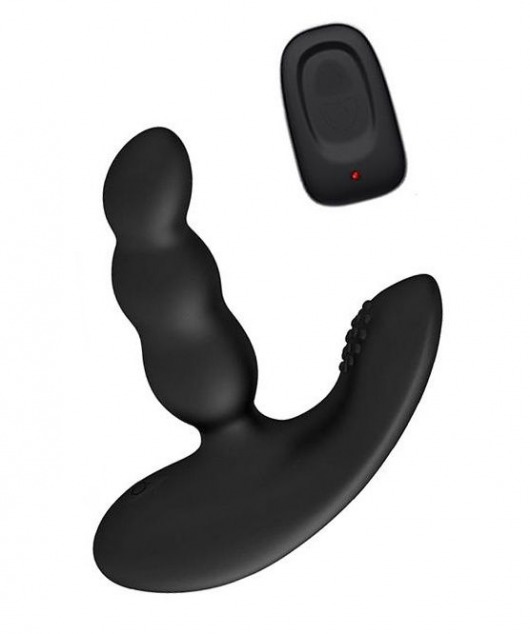 Черный силиконовый стимулятор простаты Levett Nitoc с пультом ДУ - Levett - в Новочеркасске купить с доставкой