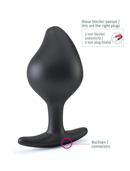 Анальная пробка Rocking Force L для электростимуляции - 10,5 см. - MyStim - купить с доставкой в Новочеркасске