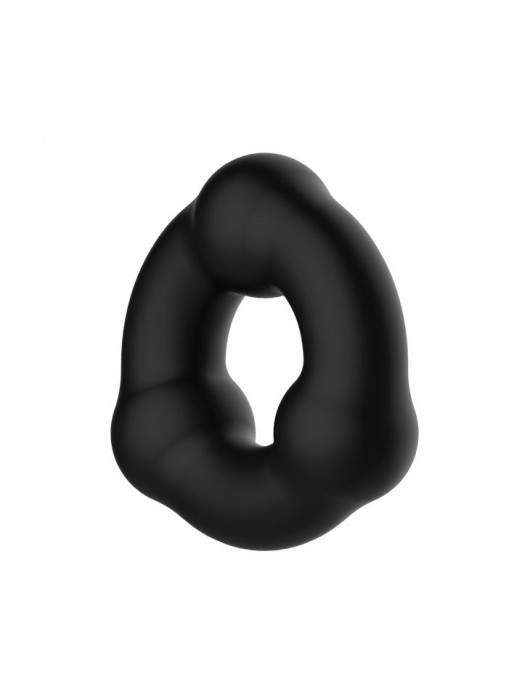 Черное эрекционное кольцо с 3 шариками - Baile - в Новочеркасске купить с доставкой