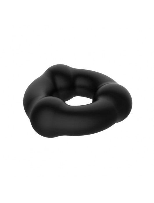 Черное эрекционное кольцо с 3 шариками - Baile - в Новочеркасске купить с доставкой