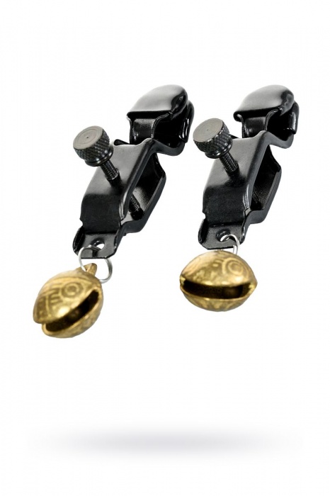 Черно-золотистые зажимы для сосков TOYFA Theatre - ToyFa - купить с доставкой в Новочеркасске