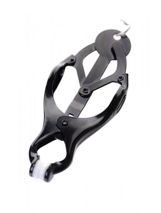 Черно-серебристые зажимы для сосков с кольцом для пениса TOYFA Metal - ToyFa - купить с доставкой в Новочеркасске