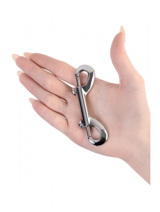 Серебристый двухсторонний карабин TOYFA Metal - ToyFa - купить с доставкой в Новочеркасске