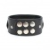 Черный кожаный ошейник с короткими шипами - БДСМ Арсенал - купить с доставкой в Новочеркасске