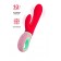 Красный вибратор с клиторальным отростком Petunia - 19 см. - ToyFa купить в Новочеркасске с доставкой в Orgasmix.ru Красный вибратор с клиторальным отростком Petunia - 19 см. - ToyFa