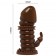 Коричневая стимулирующая насадка на пенис - 13 см. - Baile - в Новочеркасске купить с доставкой